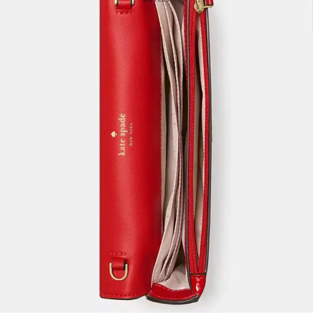 Kate Spade Bridget Patent Mini Crossbody KS Bright Red - Picture 14 of 16